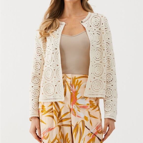 🆕 Petite Crochet Cardigan Sweater
ELLA Rafaella 
￼ - Picture 1 of 12